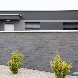 mauerverblendung mit slate standard dark grey fugenlos