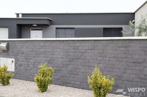 mauerverblendung mit slate standard dark grey fugenlos