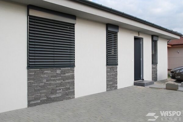 steinriemchen wandverblender steinverblender quarry stone black fenster