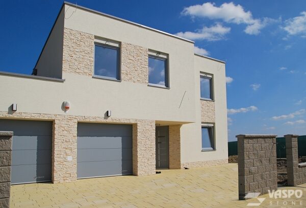 steinverblender quarry stone beige haus fassaden verkleidung und ohne fuge verlegt