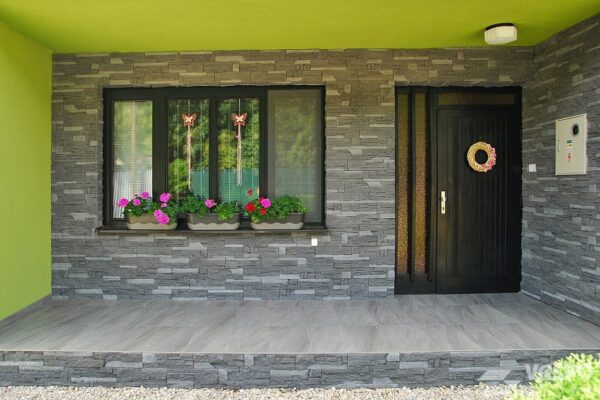 steinverblender quarry stone black haus eingangs verkleidung