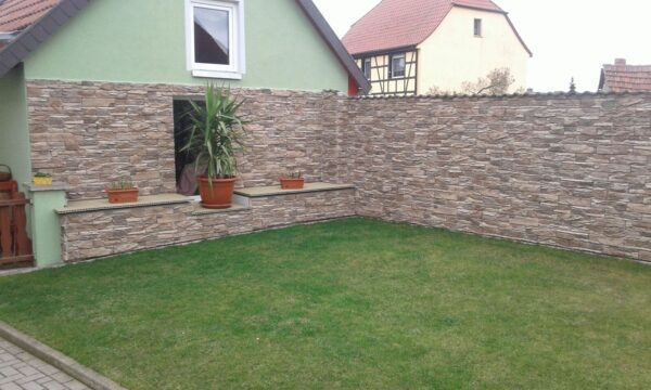 verblender rock folded multi light brown zur verkleidung der haus fassade und einer sichtschutz mauer