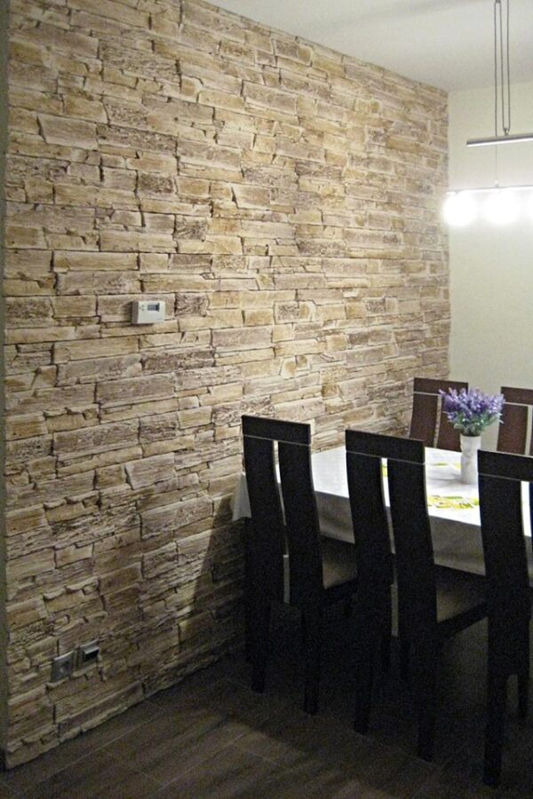 verblender slate castle beigebrown zur wandverkleidung in einer stube