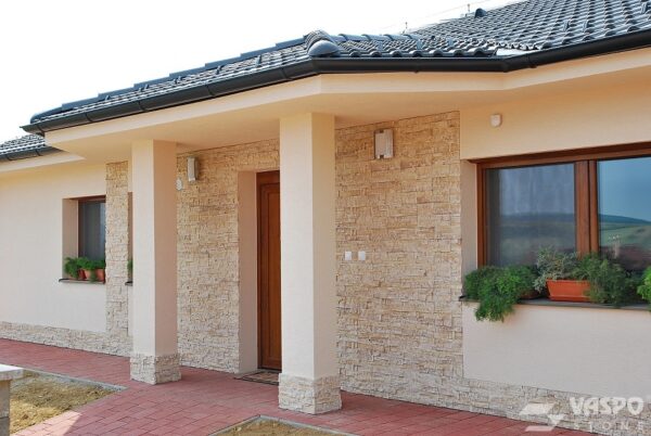 wandverblender quarry stone beige braun zur verkleidung von haus und saeulen sockel und als eingangs bereichs verblendung alles ohne fuge verlegt