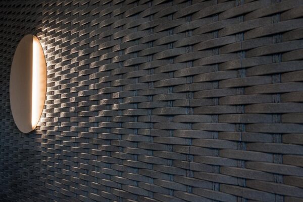 wandverblender ratan black betonstein imitation im detail