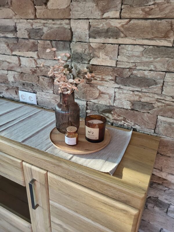 wandverblendung mit rock folded multi light brown