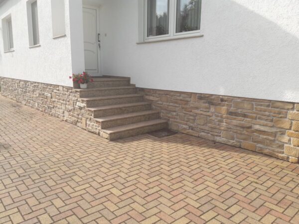 wandverkleidung split sandstone mix haus sockel und treppen aufgangs verkleidung