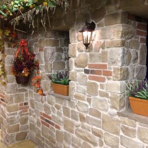 naturstein imitation mix toscana wand verkleidung wei├ƒ verfugt