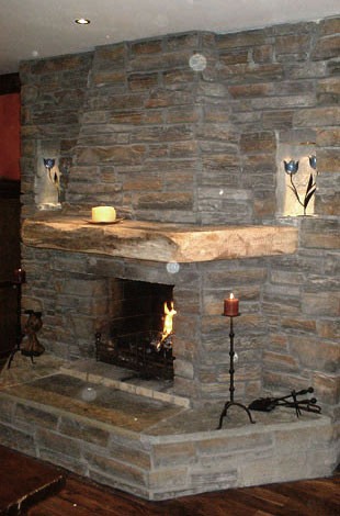 bretagne rusty kamin verblender mit fuge