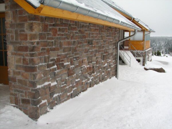 dekorelement mix colorado mit ecksteinen au├ƒen haus fassaden verkleidung im winter