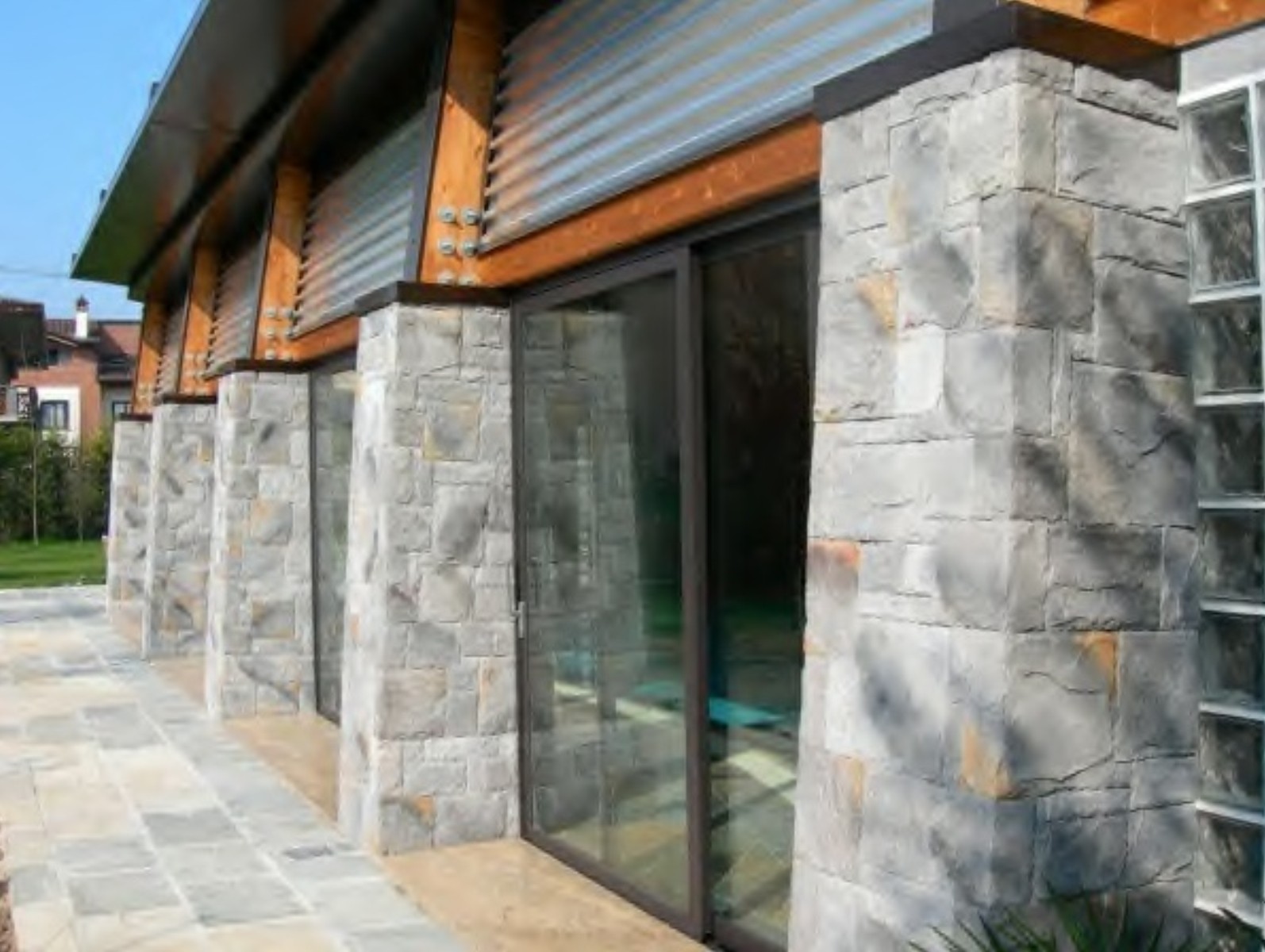 pfeiler säulen ecksteine und verblender alamo gray