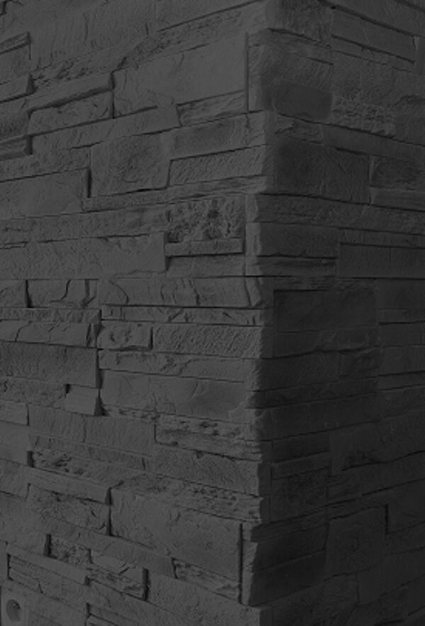wandverblender creta grau ecksteine detailbild