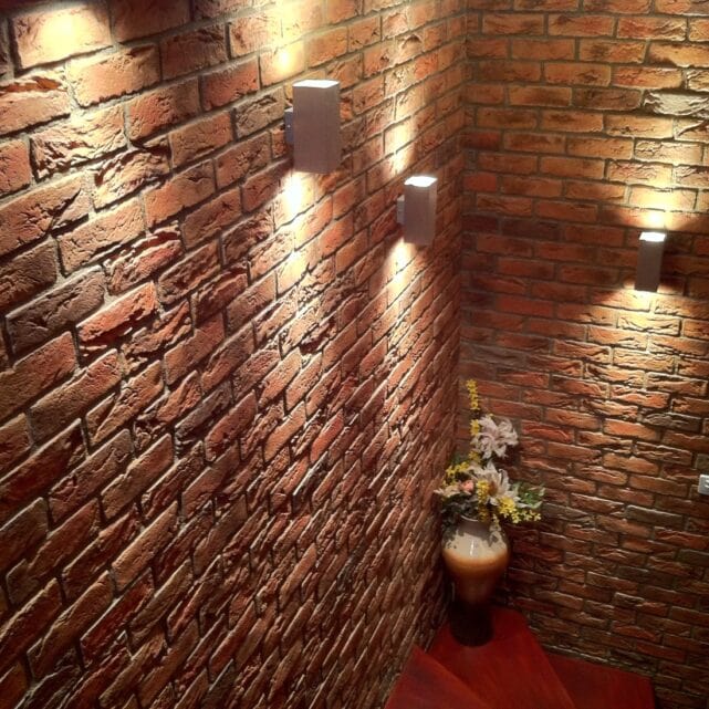 argilla exclusiv farbe f30 ziegelriemchen nachbildung im treppenhaus