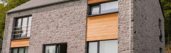 komplettfassade mit tuscany gray rustikal