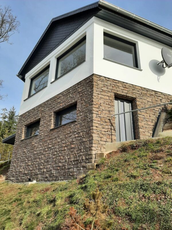 steinverblender lodge braun als haus fassaden verkleidung