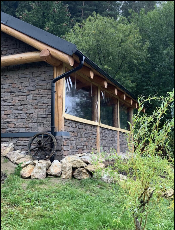 verblender lodge braun fuer eine wald hütte
