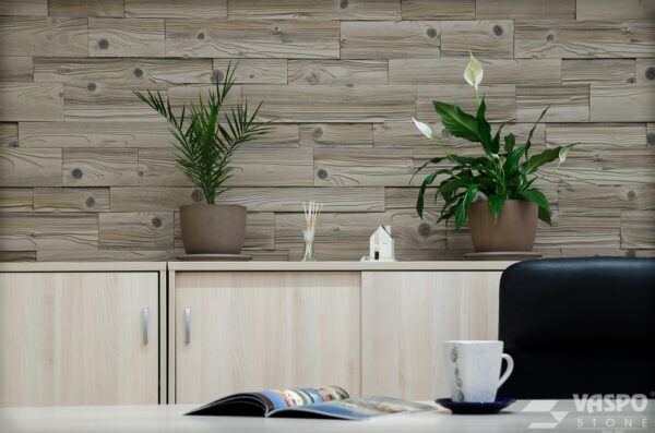 wandverblender holz 2 kastanie imitation als betonstein im innen bereich