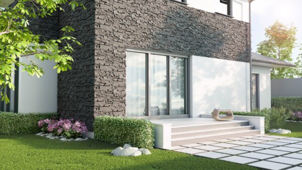 wandverblendung mit madera 04 fuer eine moderne haus fassaden verkleidung