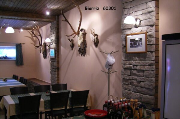 verblender biarritz farbe hellgrau mit braunen nuancen 60301 restaurant innenraumdesign