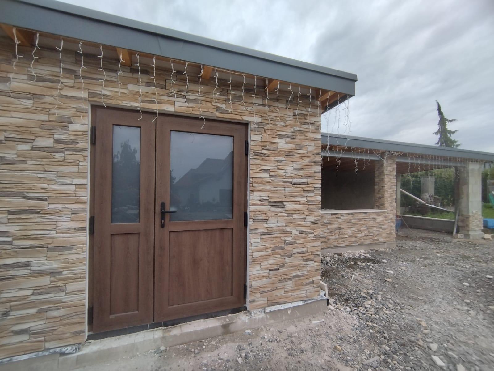 verblendmodule rustika fugenlos fassade komplett am gartenhaus