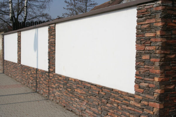 wandverblender carolina mit ecksteinen außen wand mauer verkleidung zaun system 1