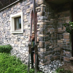 wandverblender mix alpina mit ecksteinen aussen haus wand fassaden verkleidung verfugt berghaus skihuette